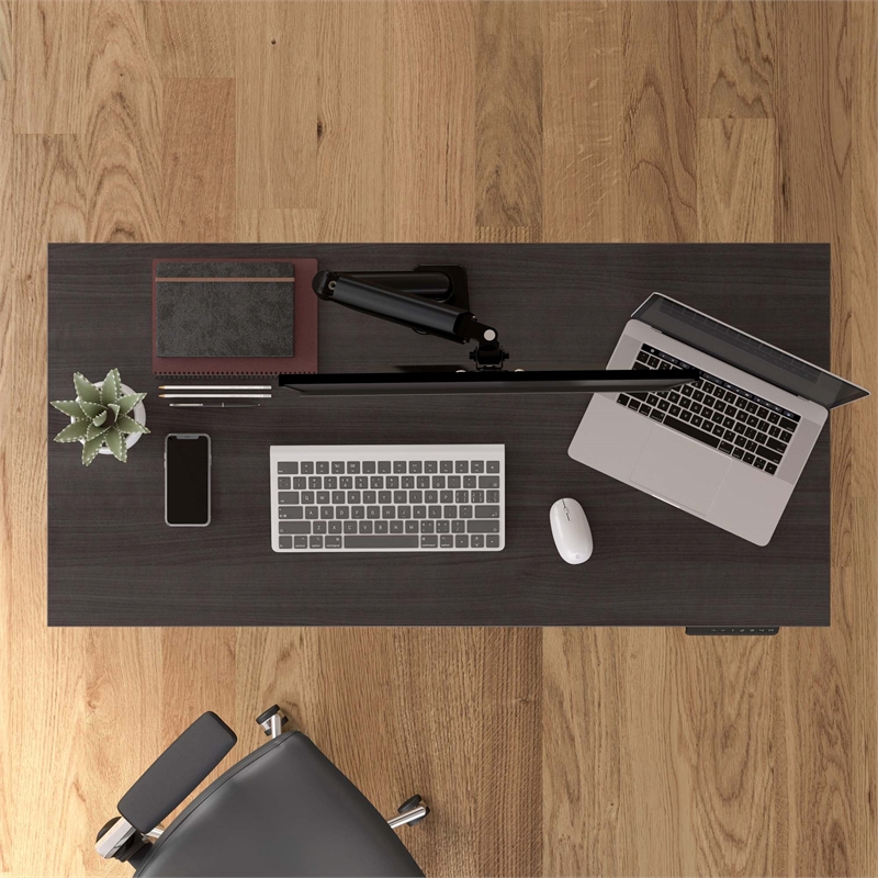 Pemberly Row 48W x 24D Height Adjustable Standing Desk - Engineered Wood