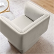 Pemberly Row Modern Performance Velvet Accent Chair in Almond