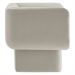 Pemberly Row Modern Performance Velvet Accent Chair in Almond