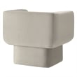 Pemberly Row Modern Performance Velvet Accent Chair in Almond