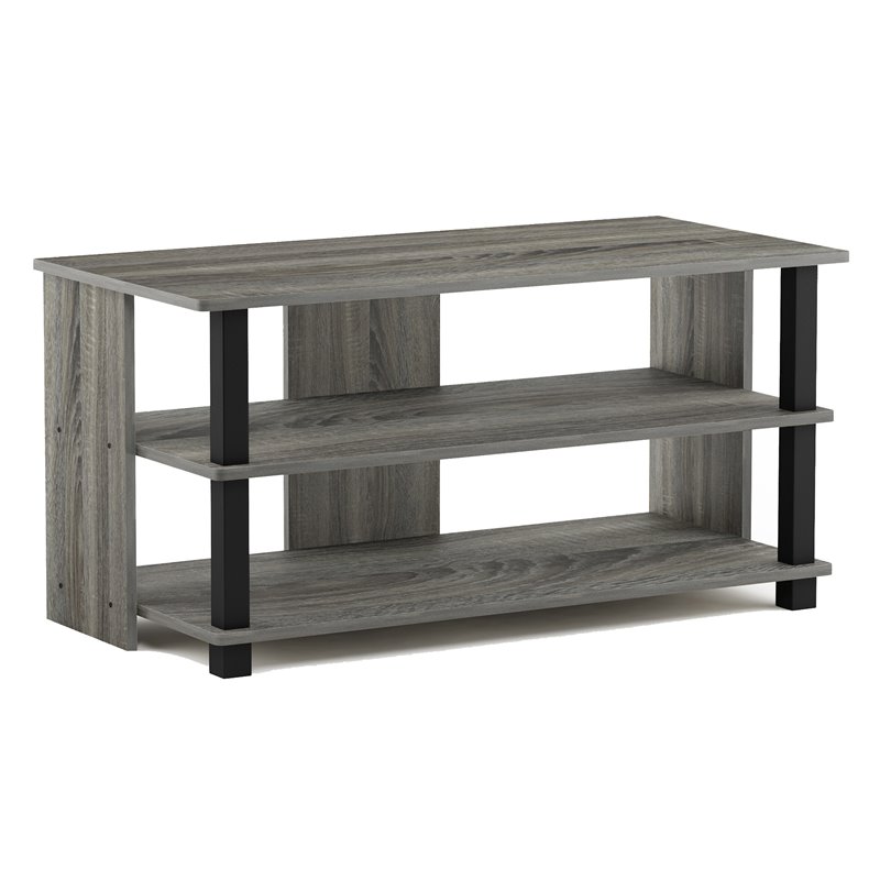 Pemberly Row Wood 3-Tier TV Stand for TV up to 32