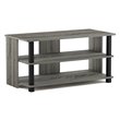 Pemberly Row Wood 3-Tier TV Stand for TV up to 32