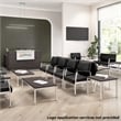 Pemberly Row 72W x 72D L Shaped Reception Desk in Storm Gray - Engineered Wood