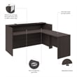 Pemberly Row 72W x 72D L Shaped Reception Desk in Storm Gray - Engineered Wood