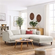 Pemberly Row Fabric Sofa and Ottoman Set in Heathered Weave Ivory
