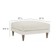 Pemberly Row Fabric Sofa and Ottoman Set in Heathered Weave Ivory