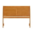 Pemberly Row Portland Queen Sleigh Wood Headboard in Light Toffee