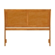 Pemberly Row Portland Queen Sleigh Wood Headboard in Light Toffee