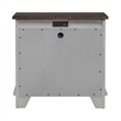 Pemberly Row Modern 3 Drawer Nightstand with Charging Station