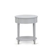 Pemberly Row Contemporary Asian Wood Nightstand in Urban Gray