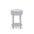 Pemberly Row Contemporary Asian Wood Nightstand in Urban Gray