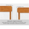 Pemberly Row Modern Full Solid Wood Headboard in Light Toffee