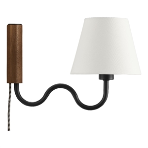 Pemberly Row Contemporary Swivel Wall Sconce in Walnut Black