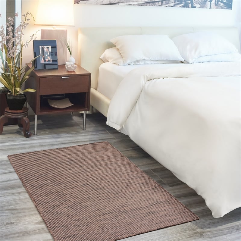 Pemberly Row 3' x 5' Natural Fabric Modern Area Rug (3' x 5')