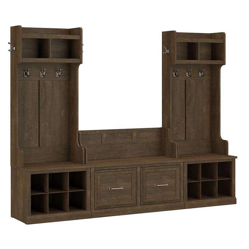 Pemberly Row Entryway Storage Set with Doors in Ash Brown - Engineered Wood
