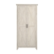 Pemberly Row Engineered Wood Kitchen Pantry Cabinet w/ Doors in Linen White Oak