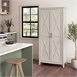 Pemberly Row Engineered Wood Kitchen Pantry Cabinet w/ Doors in Linen White Oak