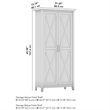 Pemberly Row Engineered Wood Kitchen Pantry Cabinet w/ Doors in Linen White Oak