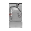 Pemberly Row All-in-one Washer and Dryer with Pedestal in Silver