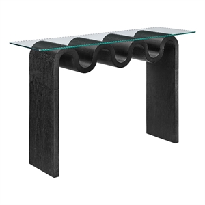 Pemberly Row Modern / Contemporary 50&quot Console Table in Black