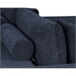 Pemberly Row Modern Couch Blue Chenille Fabric Sofa Bed Sectional Sleeper