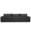 Pemberly Row Extra Large Couch Chenille 2 Piece Gray Sectional Sleeper Sofa