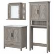 Pemberly Row Engineered Wood Bathroom Vanity Set with Space Saver in Driftwood