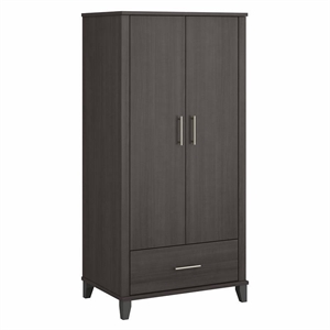 Pemberly Row Tall Kitchen Pantry Cabinet in Storm Gray - Engineered Wood