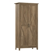 Pemberly Row Tall Bathroom Cabinet w/ Doors in Reclaimed Pine - Engineered Wood
