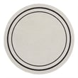 Pemberly Row 8' Round Ivory/Black Contemporary Indoor/Outdoor Rug