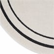 Pemberly Row 8' Round Ivory/Black Contemporary Indoor/Outdoor Rug