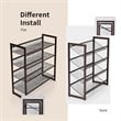 Pemberly Row 4-Tier Adjust to Flat Slant Shoe Rack / Organizer in Brown