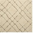 Pemberly Row 5' x 8' Abstract Geometric Shag Area Rug in Cream