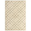 Pemberly Row 5' x 8' Abstract Geometric Shag Area Rug in Cream