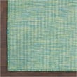 Pemberly Row 10' x 14' Blue/Green Fabric Modern Area Rug (10' x 14')