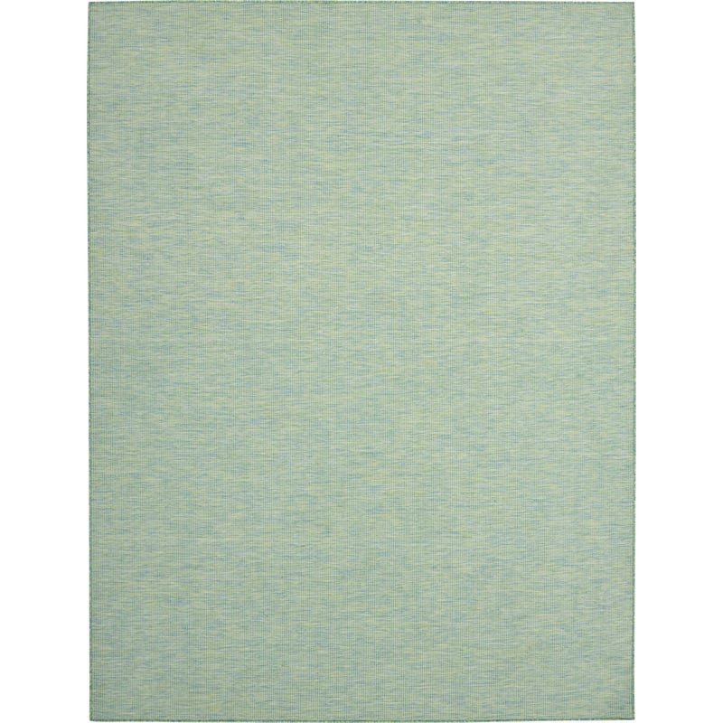 Pemberly Row 10' x 14' Blue/Green Fabric Modern Area Rug (10' x 14')