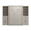 Pemberly Row Full Murphy Bed and Wardrobes (113W) - Engineered Wood in White