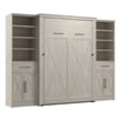 Pemberly Row Full Murphy Bed and Wardrobes (113W) - Engineered Wood in White