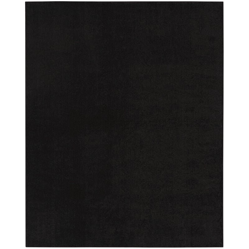 Pemberly Row 12' x 15' Black Fabric Outdoor Area Rug (12' x 15')