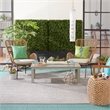 Pemberly Row 8' x 10' Silver Gray Fabric Outdoor Area Rug (8' x 10')