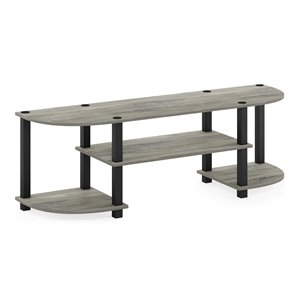 Pemberly Row Turn-S-Tube TV Entertainment Center for TV up to 55&quot in Gray/Black