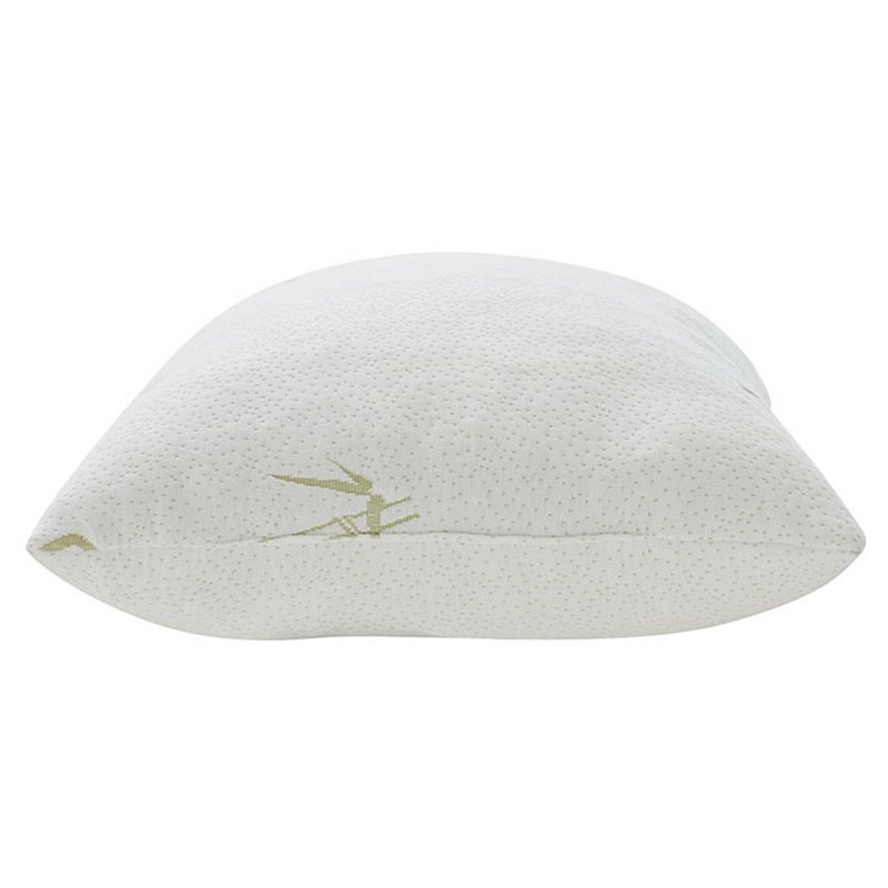 Pemberly Row Rayon and Polyester Fabric Standard/Queen Size Pillow in White