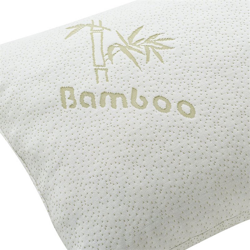 Pemberly Row Rayon and Polyester Fabric Standard/Queen Size Pillow in White
