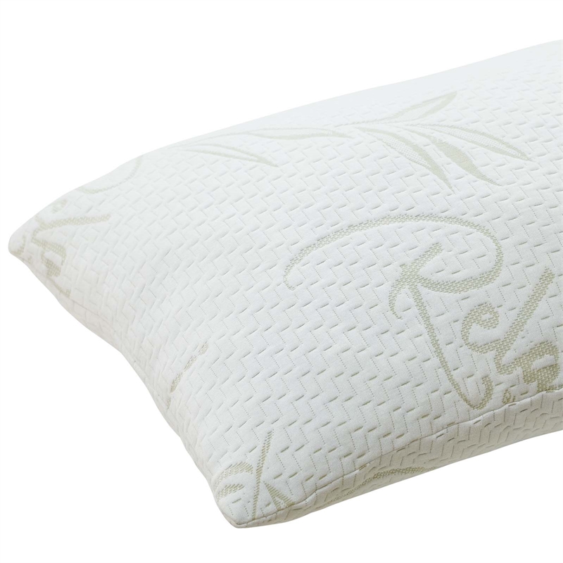 Pemberly Row Rayon and Polyester Fabric Standard/Queen Size Pillow in White