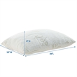 Pemberly Row Rayon and Polyester Fabric Standard/Queen Size Pillow in White
