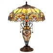 Pemberly Row Modern 3 Light Floral Double Lit Table Lamp 16