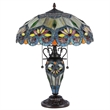 Pemberly Row Modern 3 Light Floral Double Lit Table Lamp 16