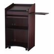 Pemberly Row Modern Wood Aristocrat Non-Sound Lectern in Mahogany