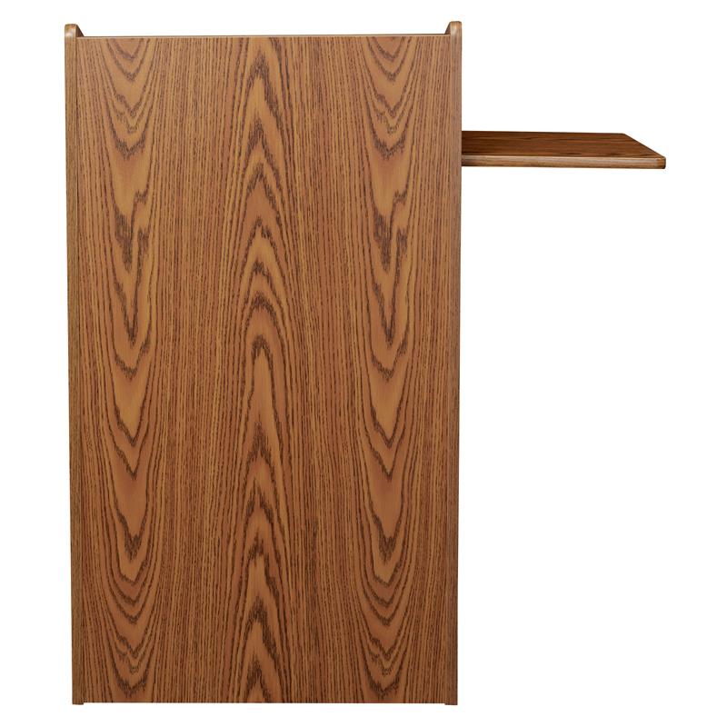 Pemberly Row Modern Wood Aristocrat Non-Sound Lectern in Medium Oak