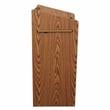 Pemberly Row Modern Wood Aristocrat Non-Sound Lectern in Medium Oak
